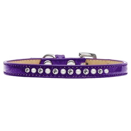 MIRAGE PET PRODUCTS Pearl & Clear Crystal Puppy Ice Cream CollarPurple Size 14 612-04 PR-14